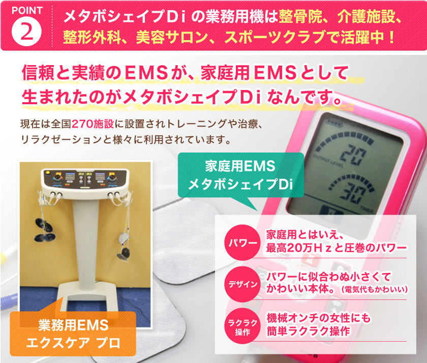 メタボシェイプDi 複合高周波EMSダイエット／トレーニング／筋力基礎