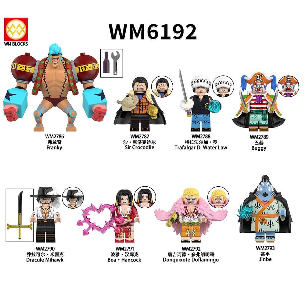 WM6192 One Piece Franky Jinbe Buggy minifigs – INGBRICKS