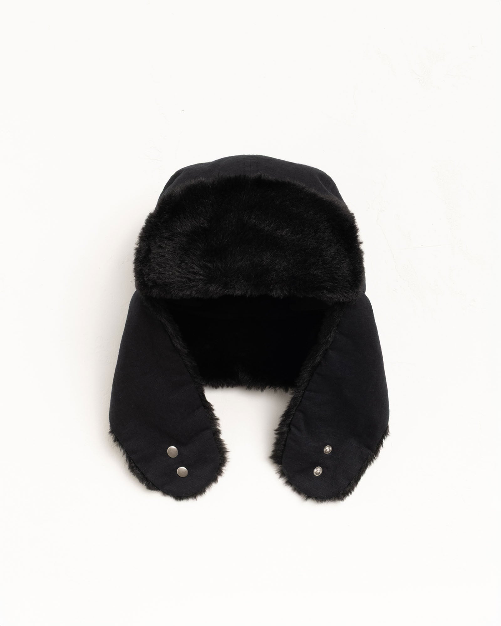 Ripstop Trapper Cap – Black | Headwear | Stüssy Japan
