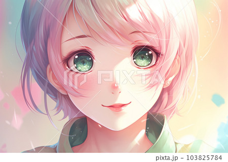 優しい笑顔の女の子のイラスト素材 [103825784] - PIXTA