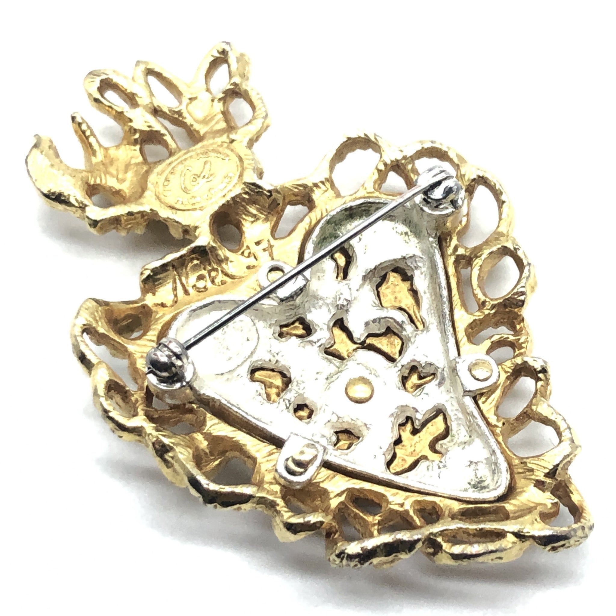 Christian Lacroix Christmas 1997 Flaming Heart Pin – Very Vintage