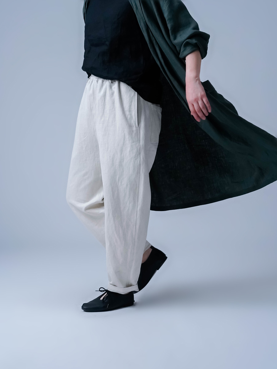 リネンデニムパンツ】みんな大好き 一番使いやすいシルエット ホワイト