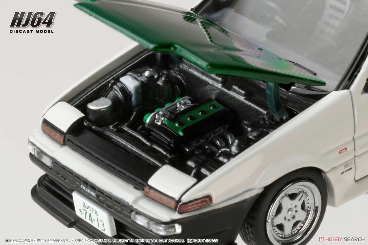 トヨタ スプリンタートレノ (AE86) DRIFT KING ホワイト (ミニカー