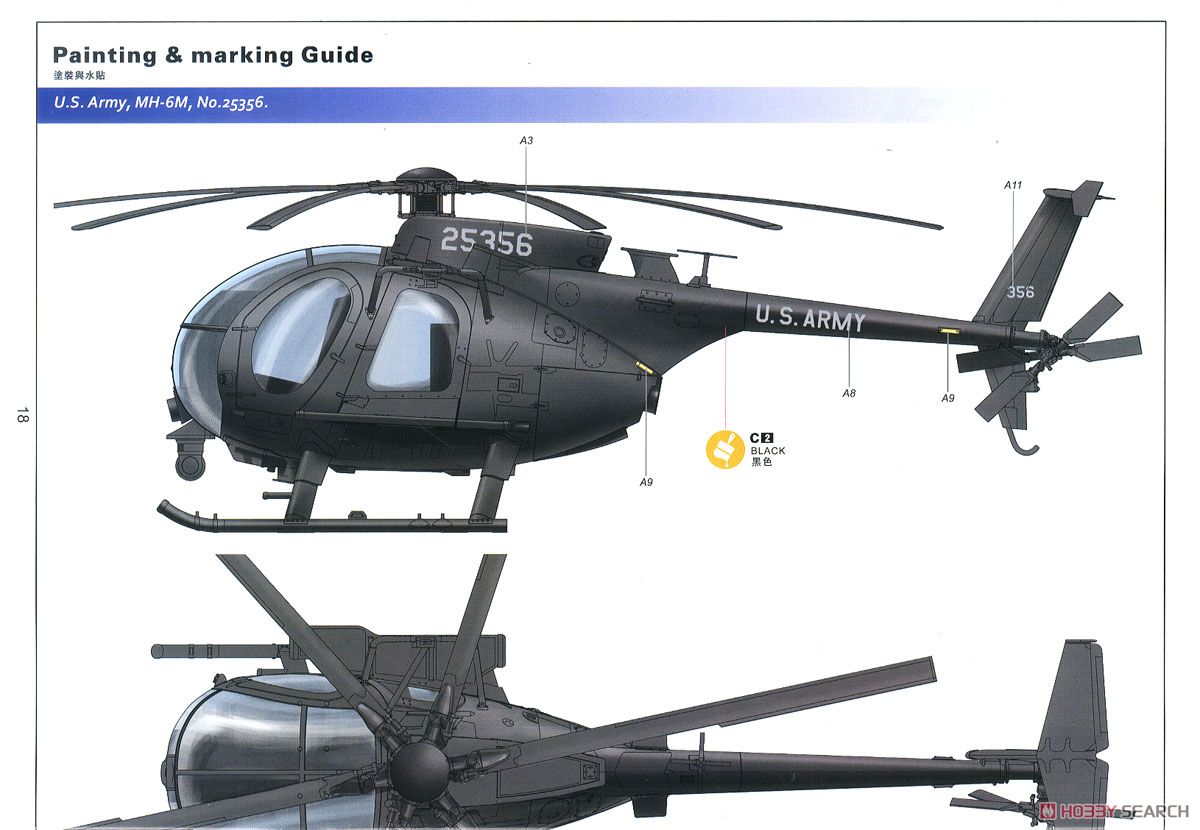 AH-6M/MH-6M リトルバード w/フィギュア6体 (プラモデル) - ホビー