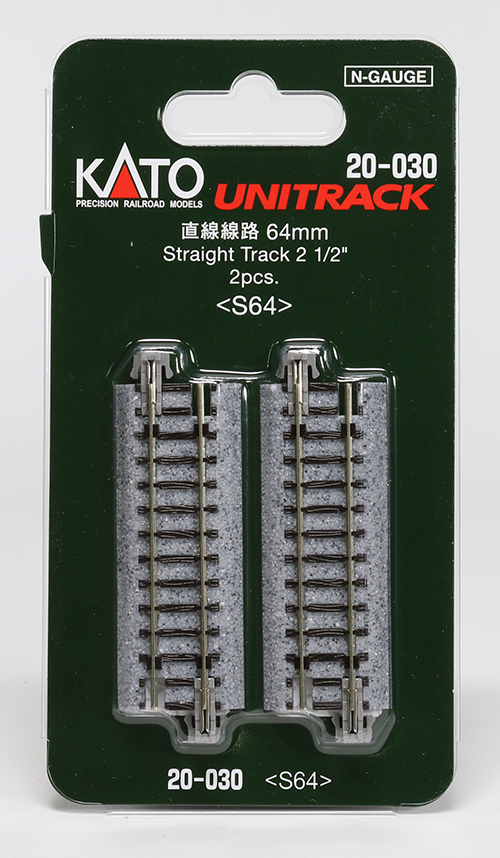 KATO鉄道模型オンラインショッピング 直線線路 64mm (2本入): □現在