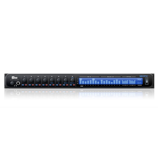 MOTUのAVBネットワーキングテクノロジー搭載8chマイクプリアンプ