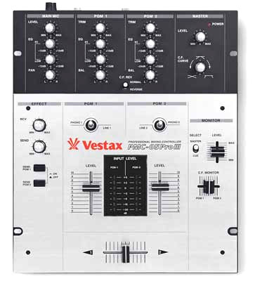中古品】VestaxのDJミキサーPMC-05Pro3VCA紹介ページです。