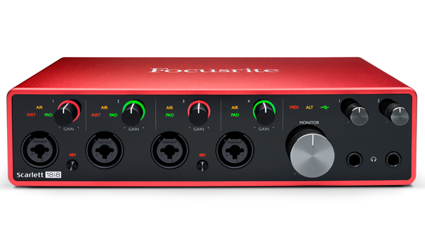 Focusriteの第三世代！新たな機能も搭載されたScarlett 18i8 3Gをご