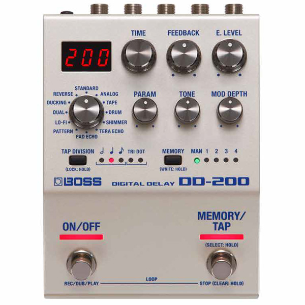 BOSSより500シリーズを継承したNEWエフェクター[200シリーズ]【DD-200