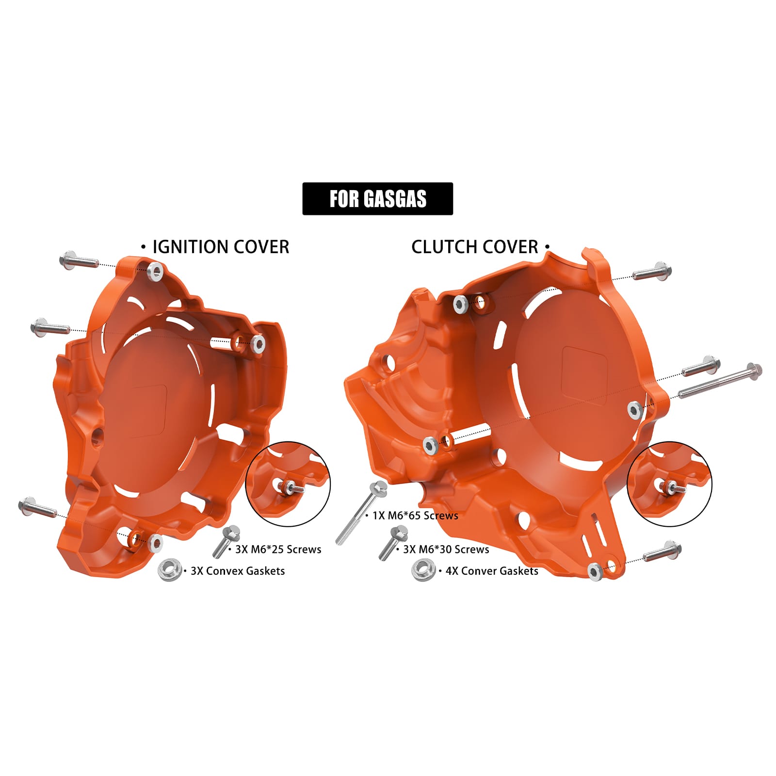 Engine Clutch Ignition Guard For KTM Husqvarna GasGas 250 300 23-24