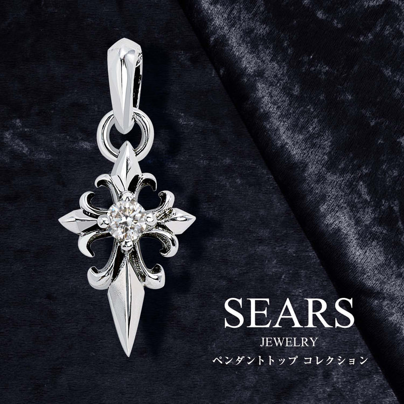 ペンダントトップ ネックレス クロス キュービックジルコニア シルバー925