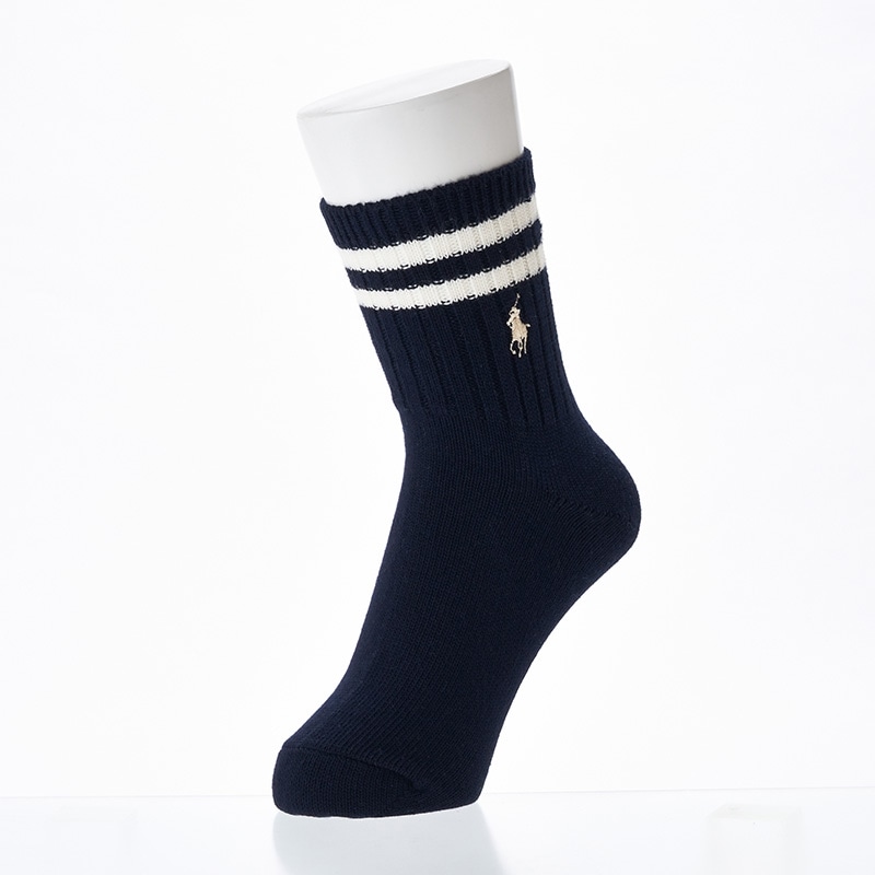 POLO RALPH LAUREN ポロ ラルフ ローレン 2Pラインソックス アイボリー