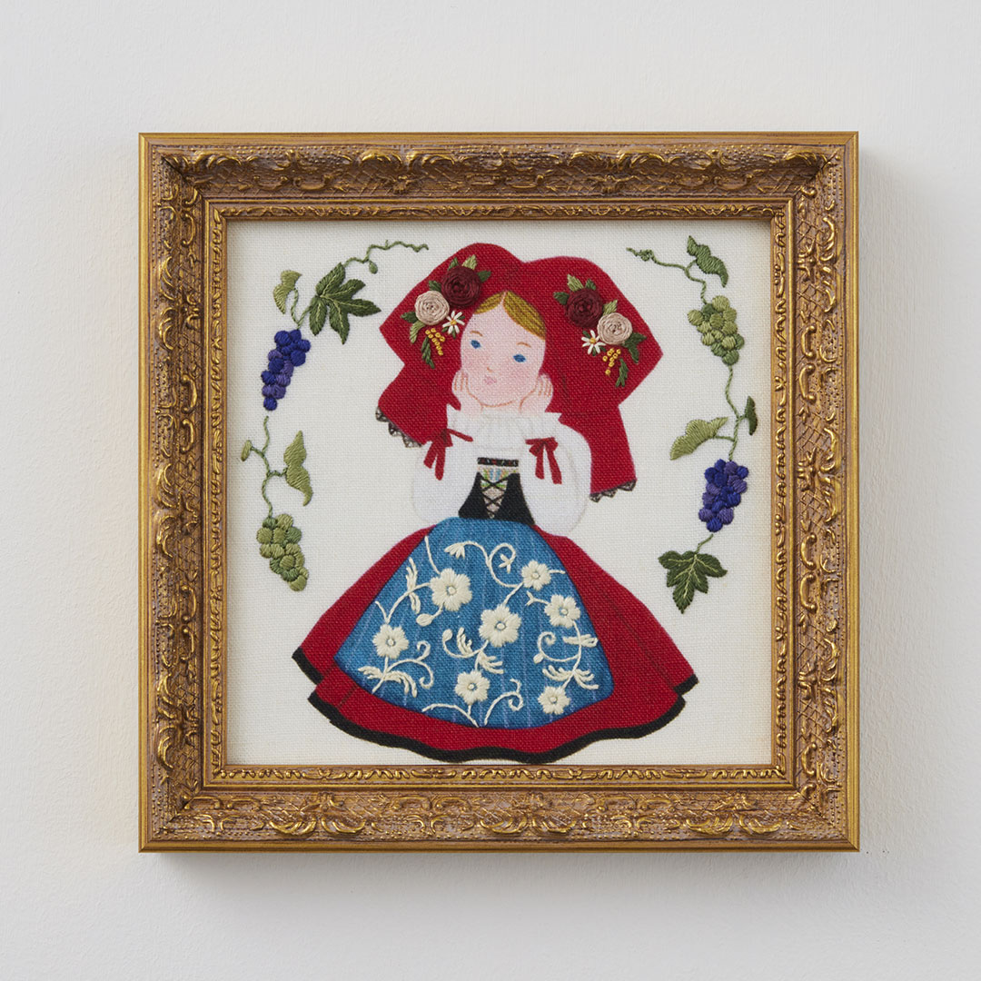 柏木リエさん×bitteさん 民族衣装の刺繍フレーム「フランス」: キット