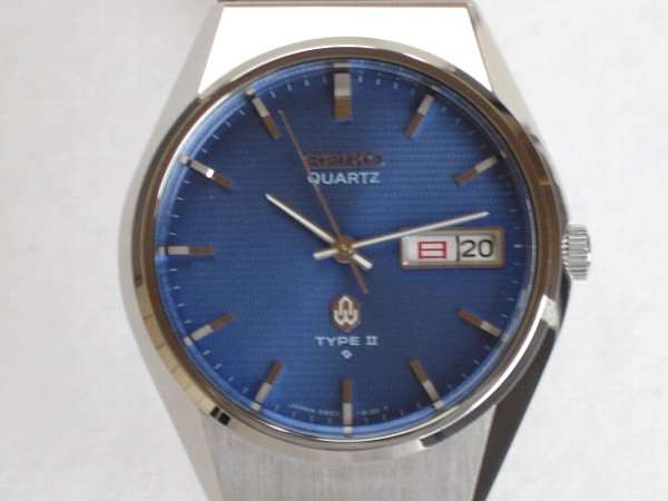 セイコー クオーツ 0903-8120 ダブルカレンダー ブルー文字盤 SEIKO