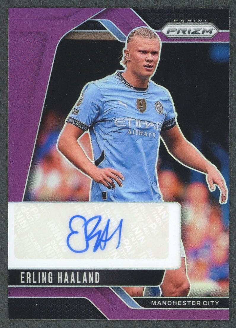 2024/25 Panini Prizm Erling Haaland #S-EH Purple Auto /25 | DA
