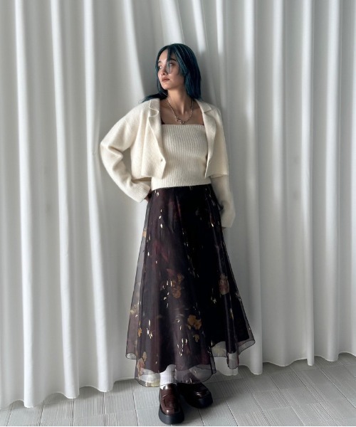 Ameri（アメリ）の「UND SCAN FLOWER SKIRT（スカート）」 - WEAR