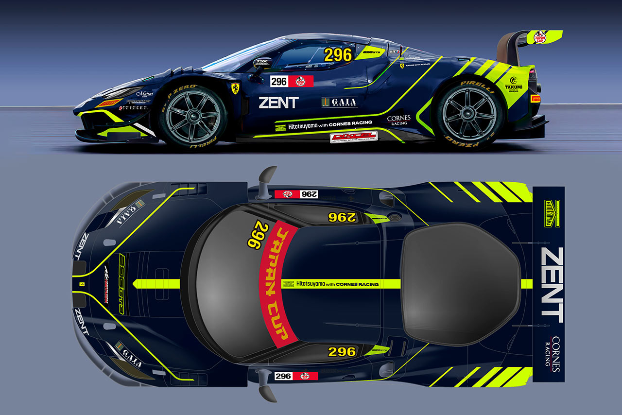 Hitotsuyama with CORNES RACING結成。フェラーリ296 GT3でSROジャパン