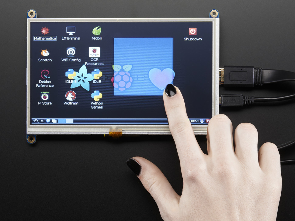 HDMI 7 800x480 Display Backpack - With Touchscreen : Adafruit