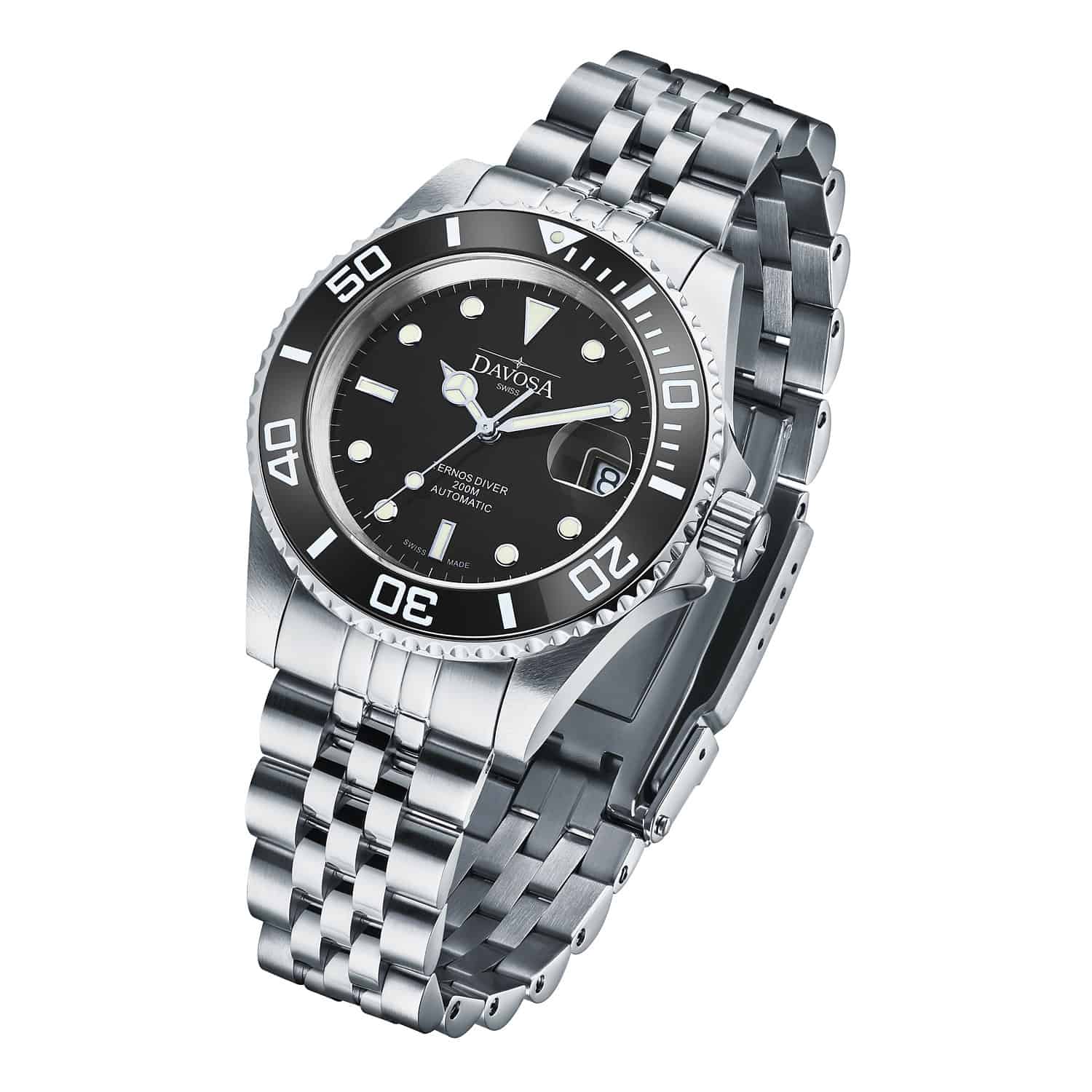 Davosa Swiss Ternos 16155550 Diver Analog Men Wrist Watch Steel