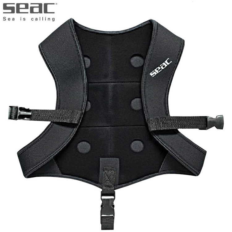 mic21ダイビングショップ[ SEAC ] NEW VEST BLACK ウエイトベスト(S-M