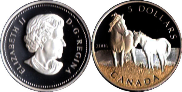 5 Dollars - Elizabeth II (Sable Island Horses) - Canada – Numista