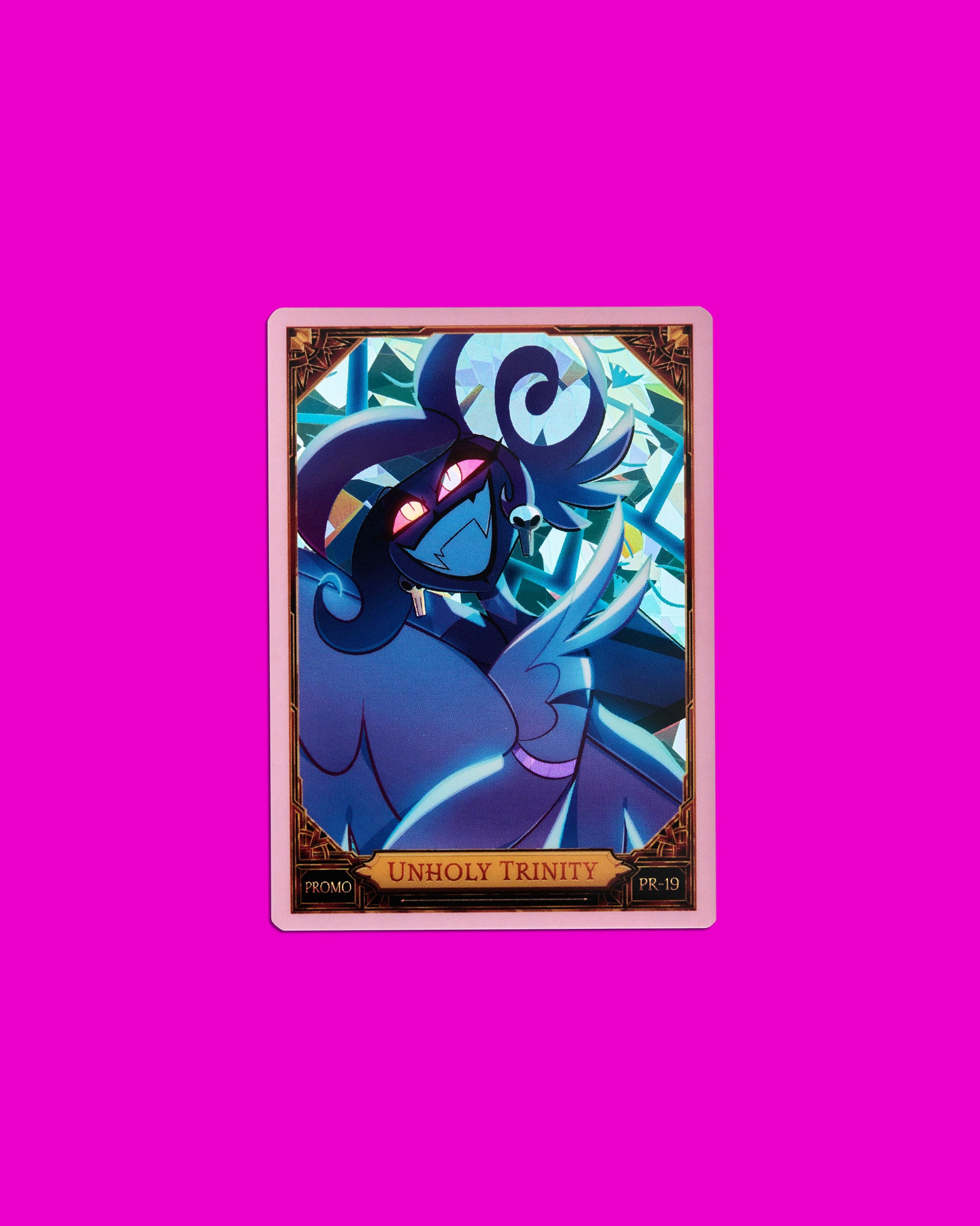 Hazbin Hotel Trading Cards Unholy Trinity Cracked Ice Promo Card