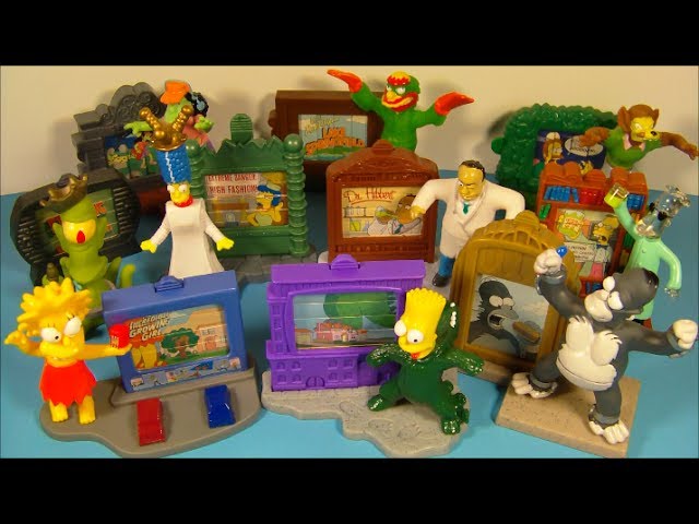 2002 THE SIMPSONS CREEPY CLASSIC'S SET OF 10 BURGER KING FULL