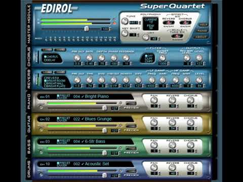 Edirol Super Quartet - Demo of an VST MIDI Sound Canvas - YouTube
