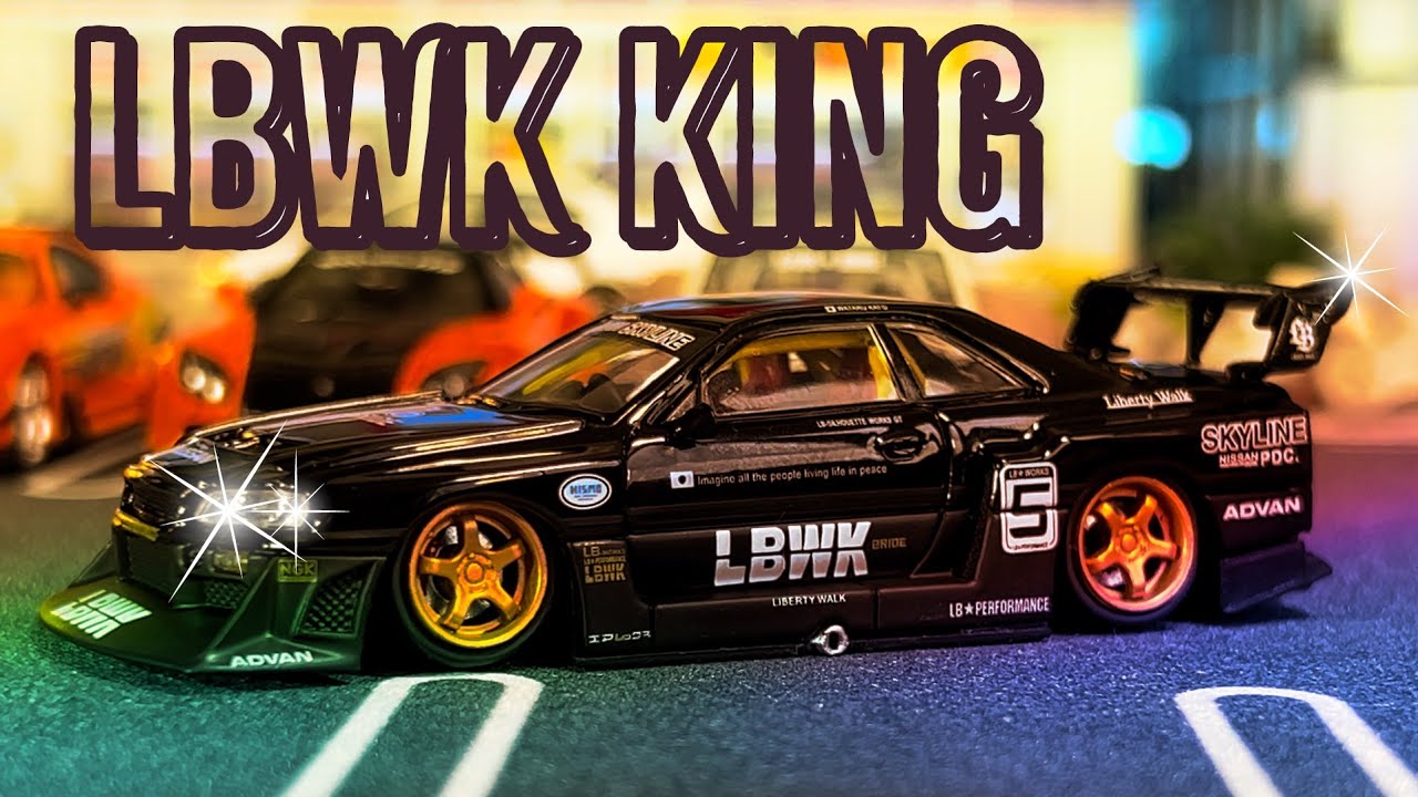 LBWK Nissan Skyline R34 (FULL BLACK EDITION) 1/64 CM Model
