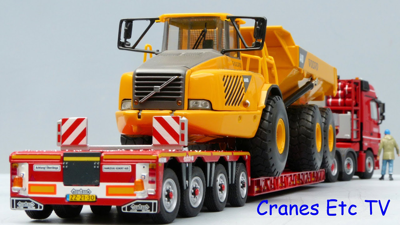 WSI Mercedes-Benz Actros + Nooteboom 4+2-axle Trailer by Cranes