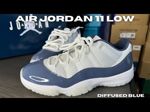 Air Jordan 11 Low Diffused Blue On Feet Review - YouTube