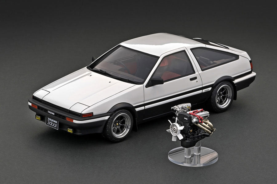 IG2789 1/18 Toyota Sprinter Trueno 3Dr GT Apex (AE86) White/Black