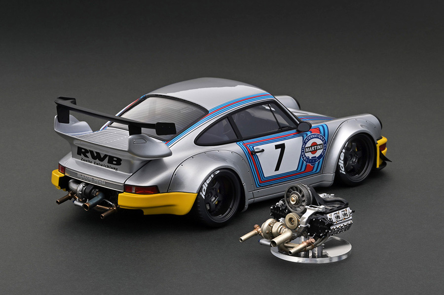 IG3006 1/18 RWB 964 Silver/Yellow With Engine | LINE UP | [公式