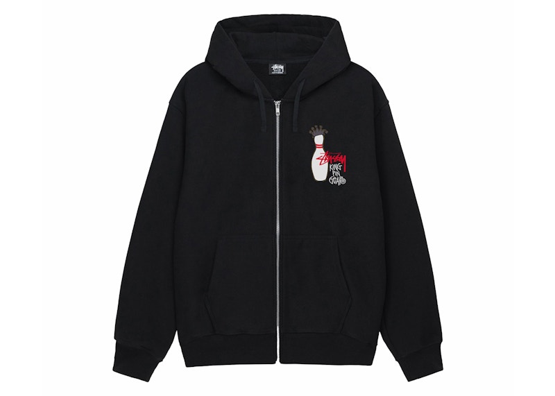 Stussy Kingpin Zip Hoodie Black Men's - SS24 - US