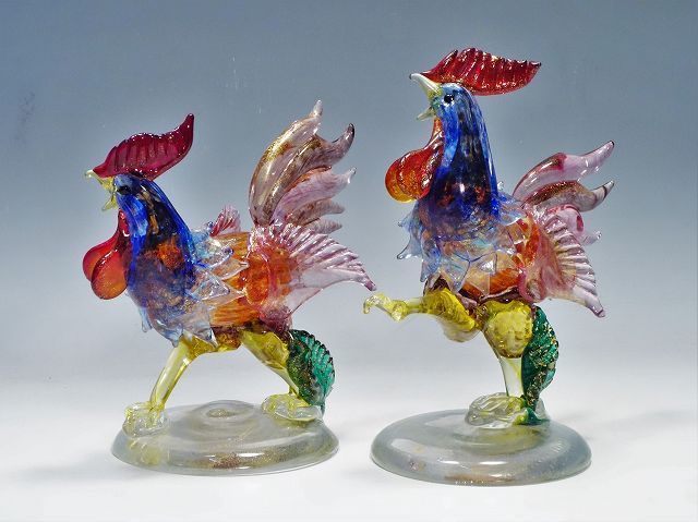 Murano Glass Bird ムラーノ 置物 オブジェ 鳥 Murano Glass 鳥の
