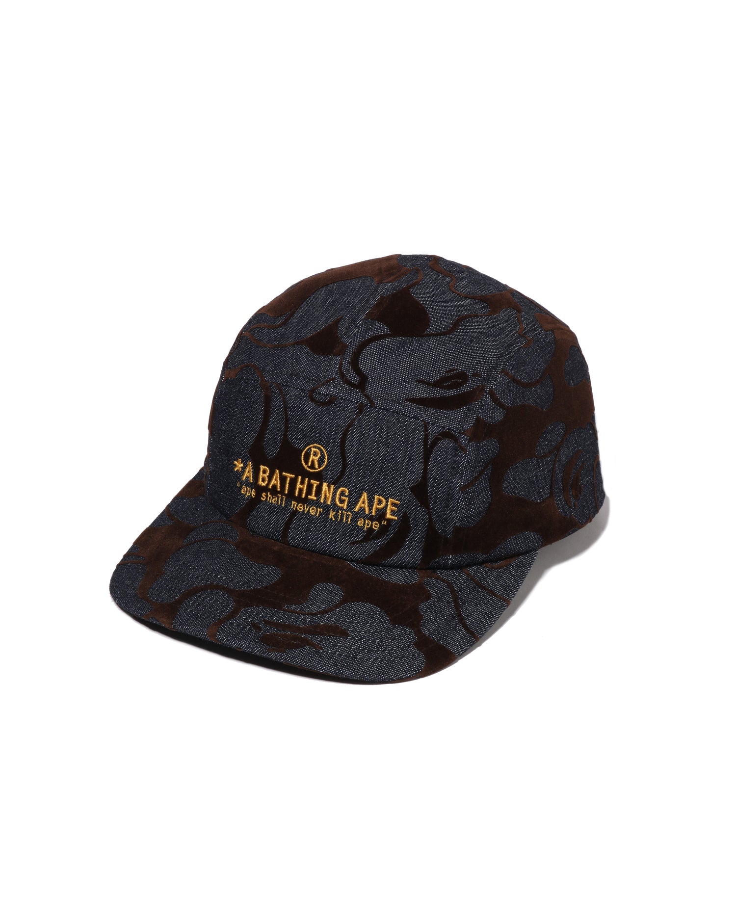A BATHING APE® Camo Flocked Denim Jet Cap | Bape official website