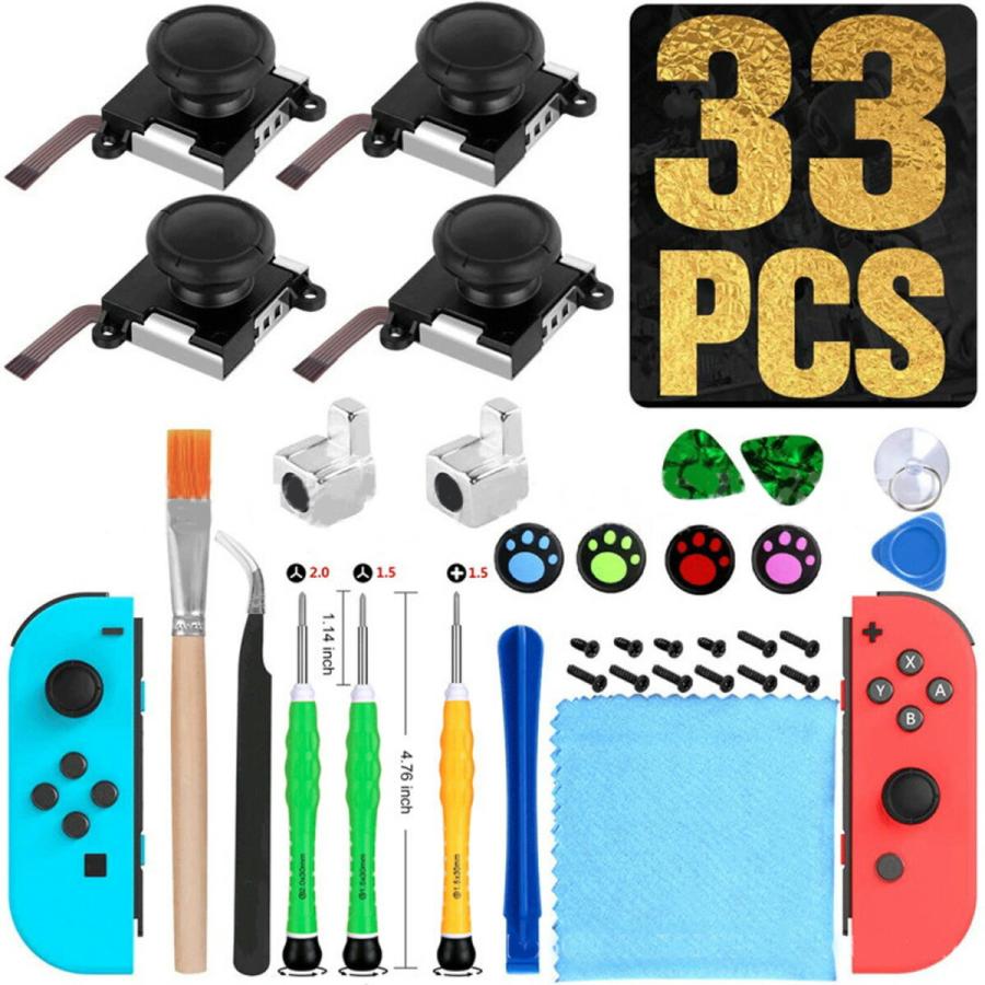Switch 修理キット 33in1任天堂スイッチ JOY-CON スティック 修理交換