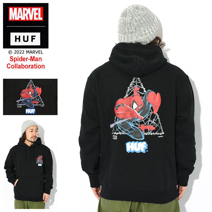 HUF（ハフ） パーカー プルオーバー メンズ スパイダーマン スウィップ