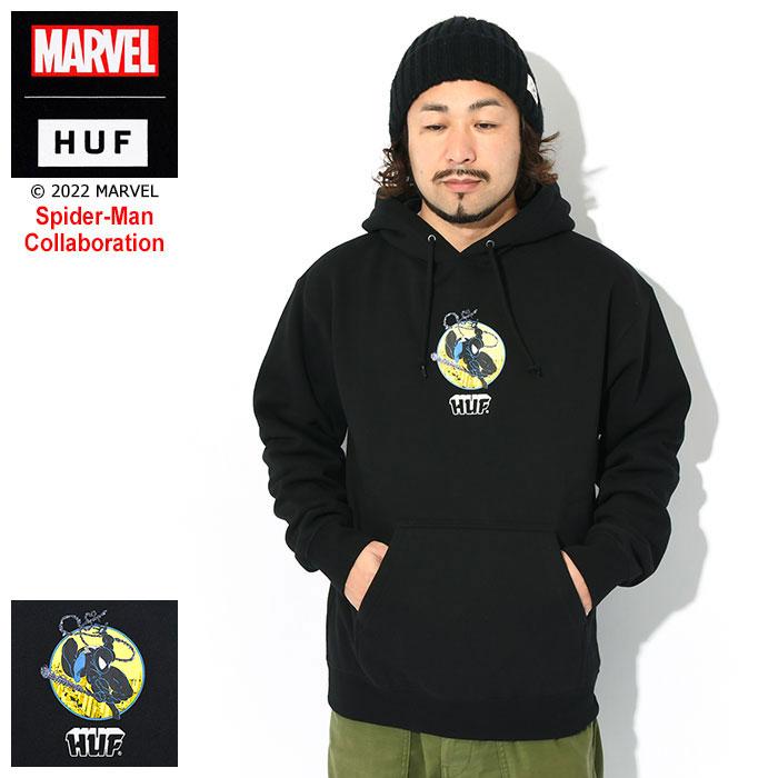 HUF（ハフ） パーカー プルオーバー メンズ スパイダーマン スリー