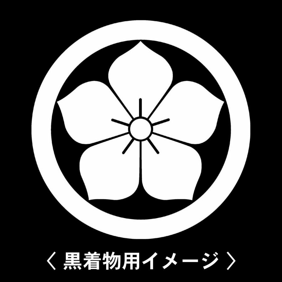 丸に桔梗 紋 】6枚入(布製のシール)羽織や着物に貼る家紋シール。男性