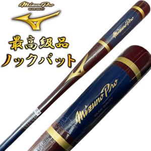 MIZUNO（ミズノ） ブラック×レッド ミズノプロ 野球 木製 ノックバット
