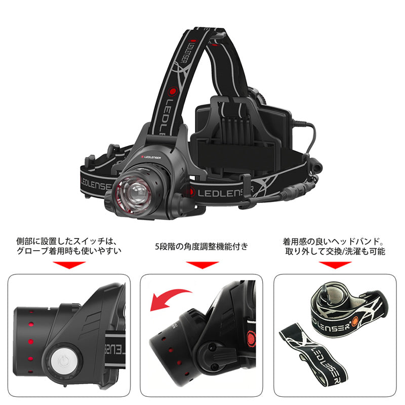 生産終了】Ledlenser H14R.2 ｜工事・作業用ヘッドライト｜レッド