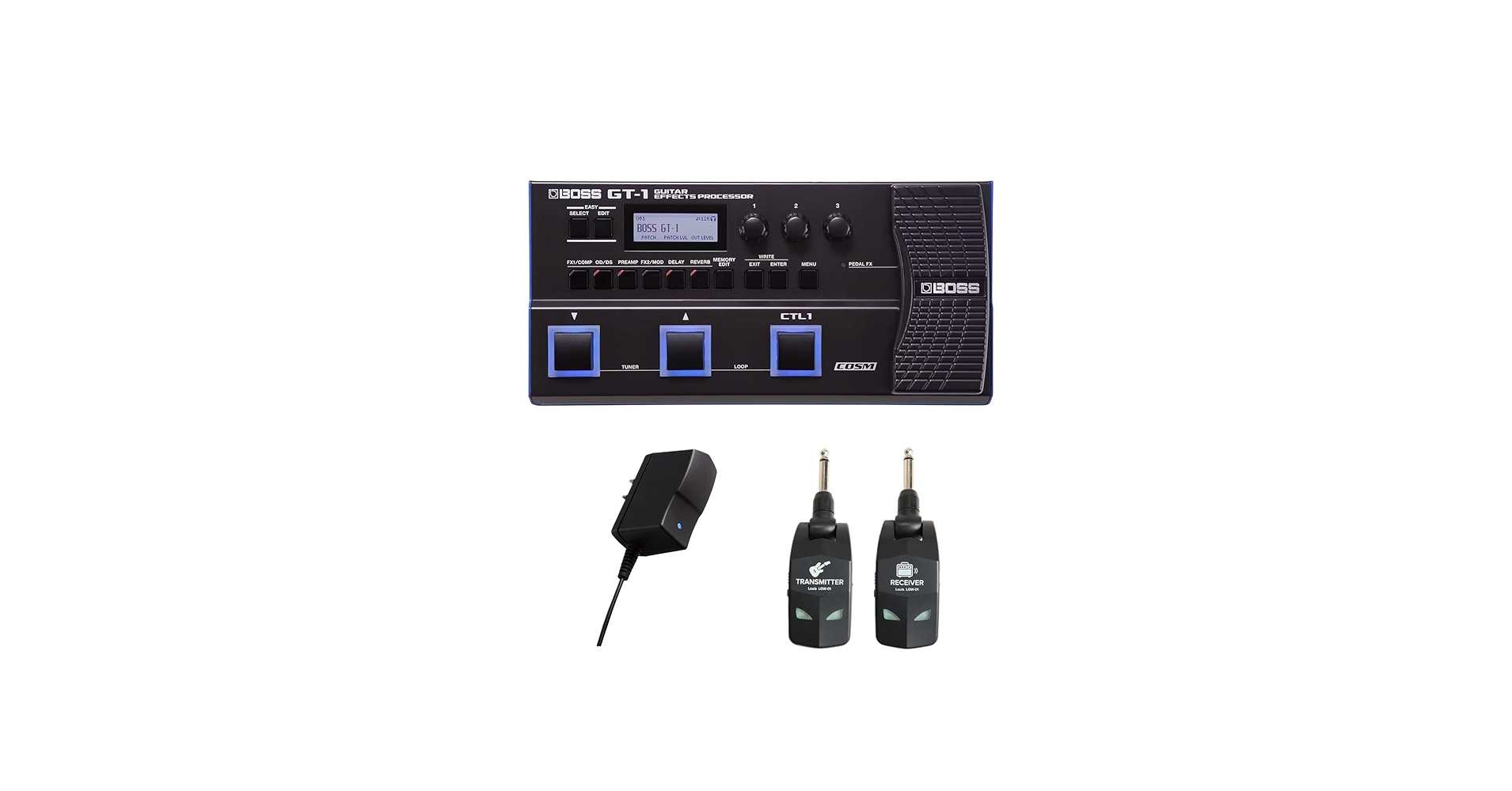 Amazon | BOSS GT-1 + 純正アダプター + LGW-01 ワイヤレスシステム