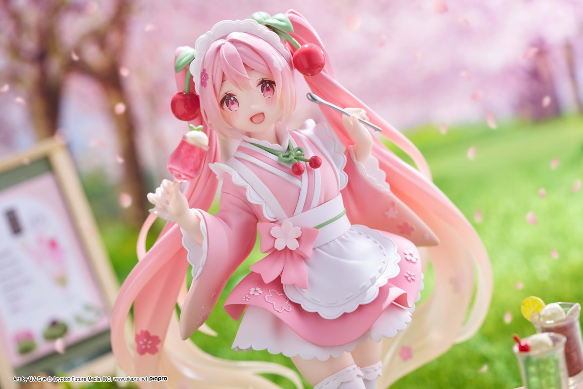 速報！】せんちゃさん描き下ろしの和装喫茶をイメージした「＃桜ミク