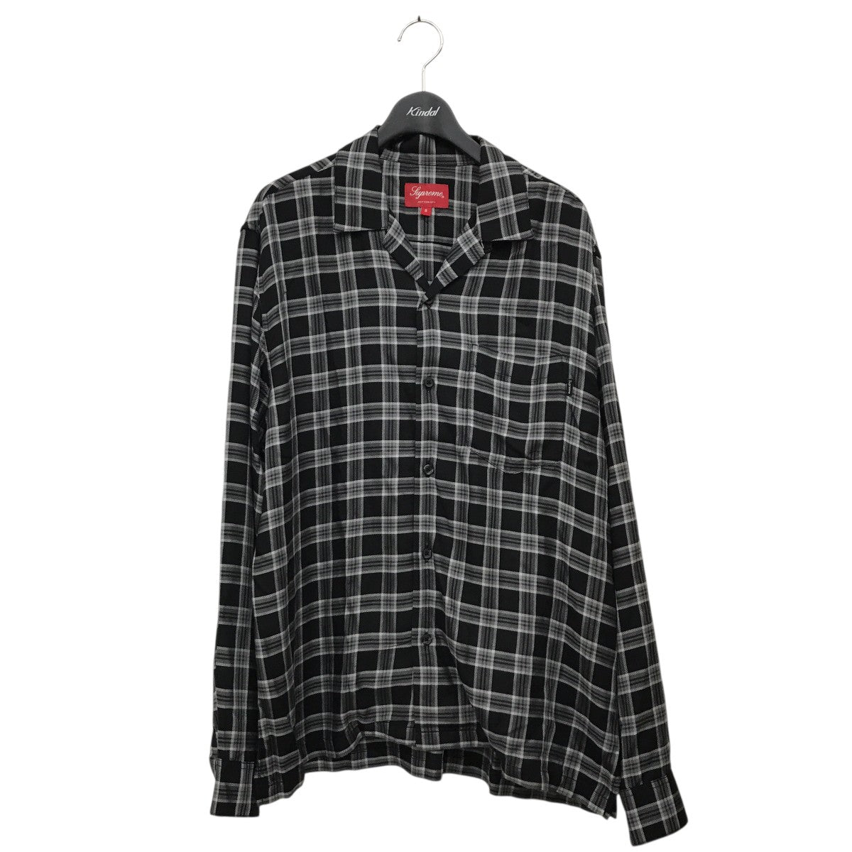 Supreme(シュプリーム) Plaid Rayon Shirtチェックシャツ グレー