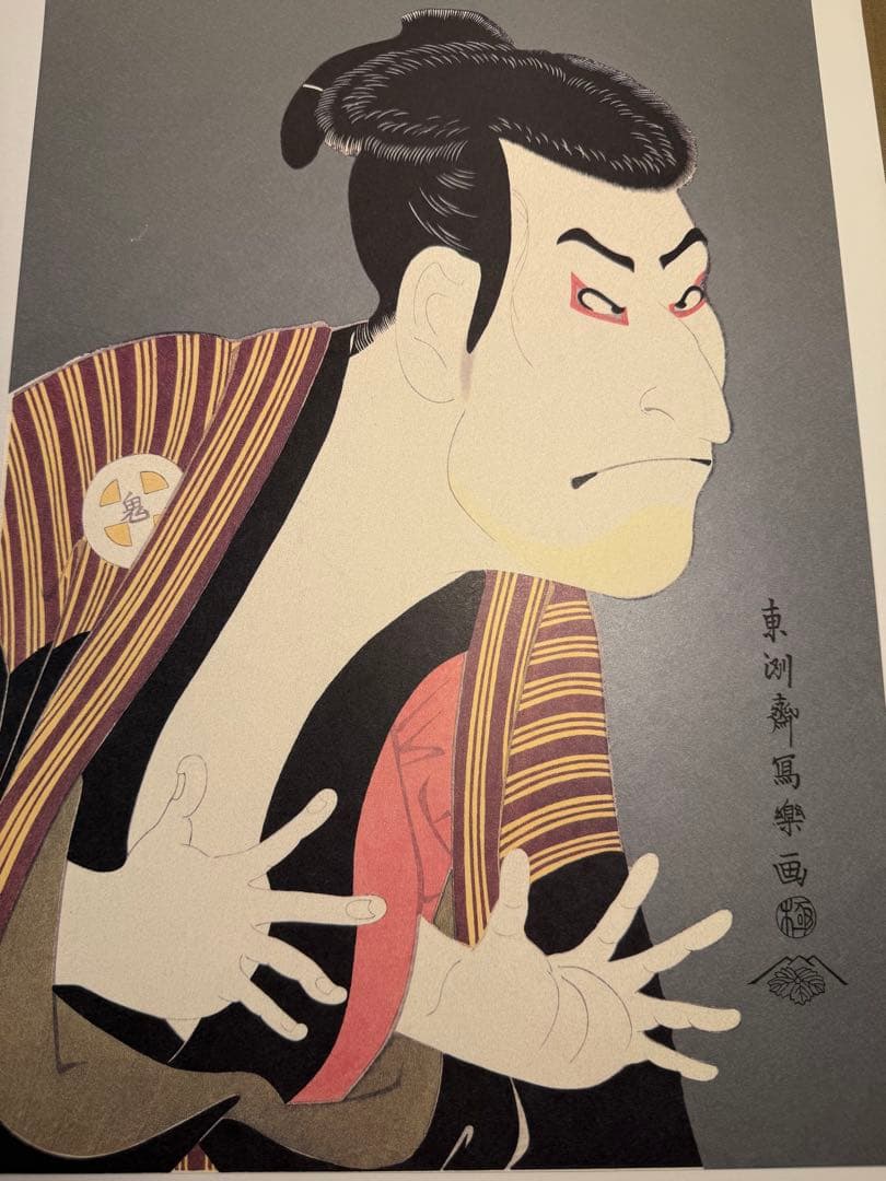 中日新聞社 写楽 SHARAKU 骨董 古美術 浮世絵 版画 印刷40版 Toshusai Sharaku（東洲斎写楽） 東洲斎写楽「二代目中村仲蔵 才蔵実は