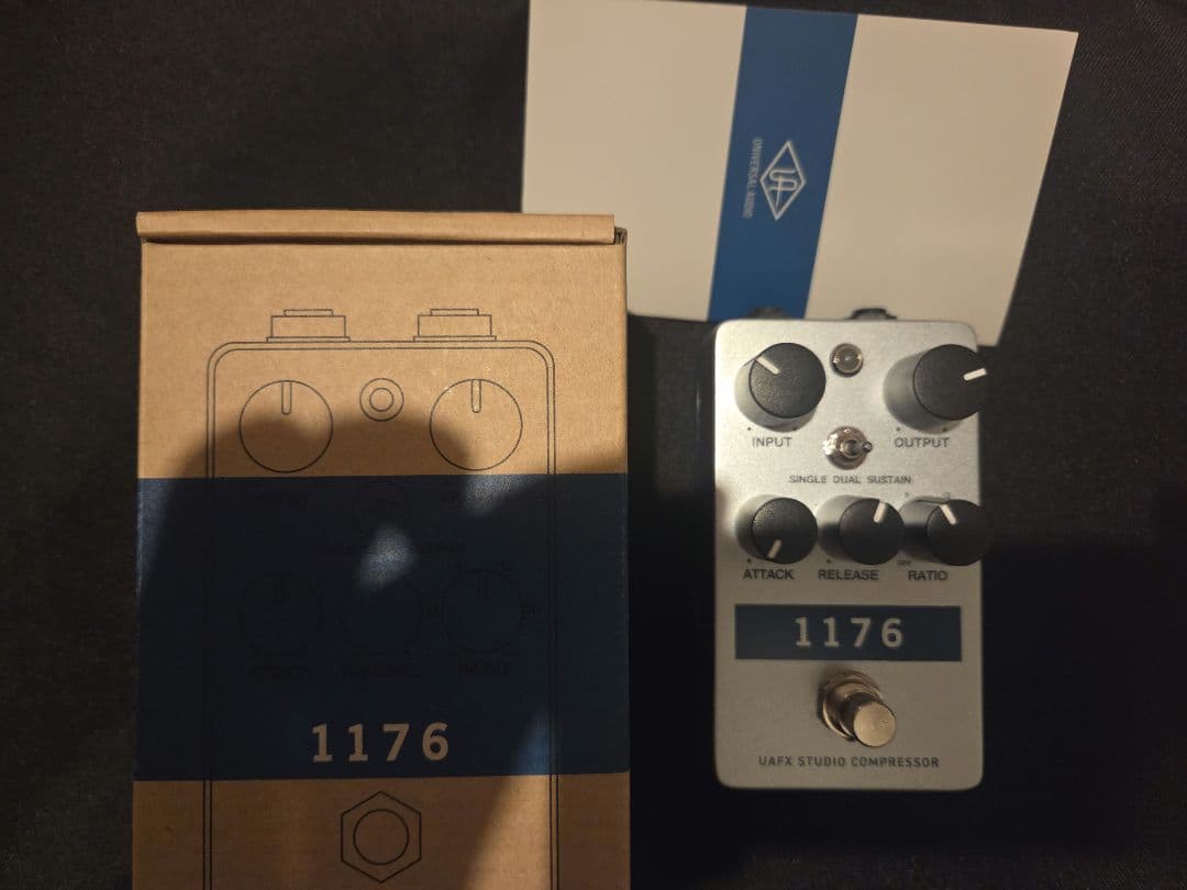 ギター UniversalAudio UAFX 1176 compressor Universal Audio UAFX 1176 Studio Compressor Effects Pedal - Silver