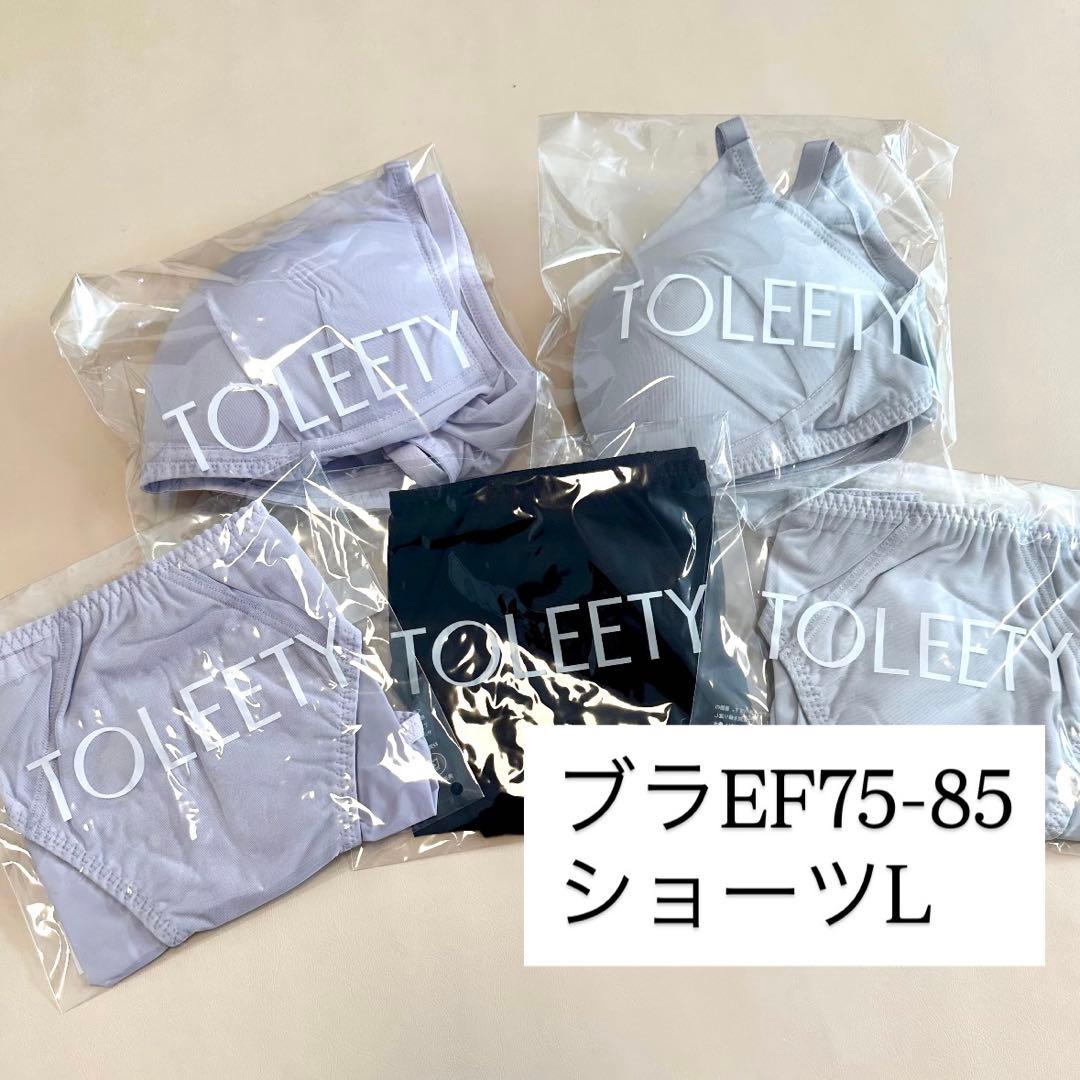 TOLEETY 5点セット ブラEF75-85 ショーツL 公式 TOLEETY トゥリーティ ブラジャー ブラ ショーツ セット 軽やか