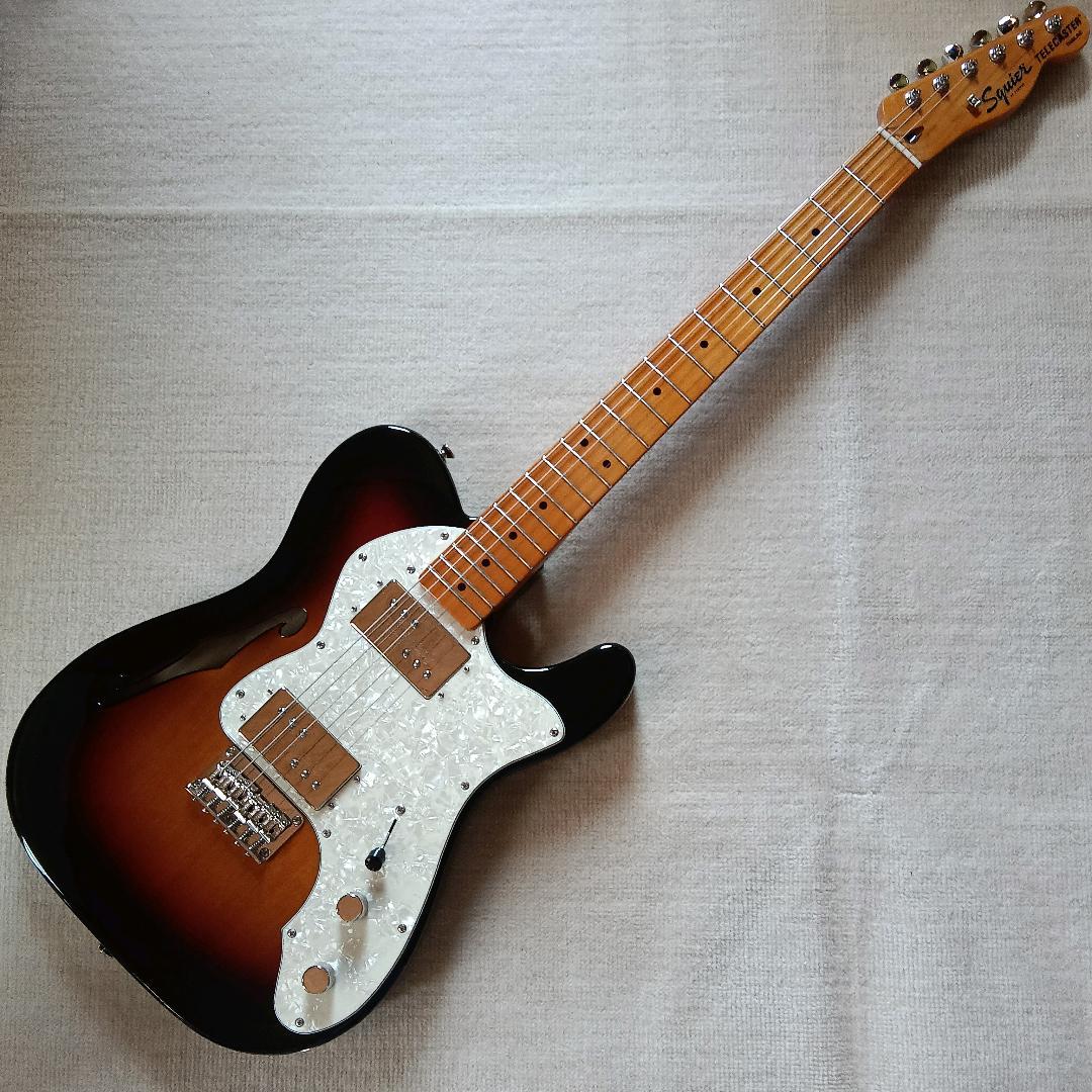 ギター Squier CV '70s Telecaster Thinline 3TS Squier Classic Vibe '70s Telecaster Thinline - 3-Tone Sunburst