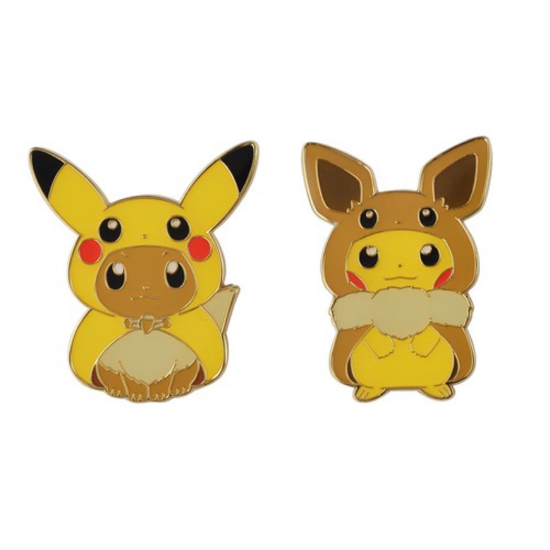 希少 ポケモンセンター FAN OF PIKACHU & EIEVUI ピンズ